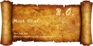Must Olaf névjegykártya